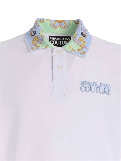 versace polo uomo bianca gialla|Polo Versace: collezione moda uomo .